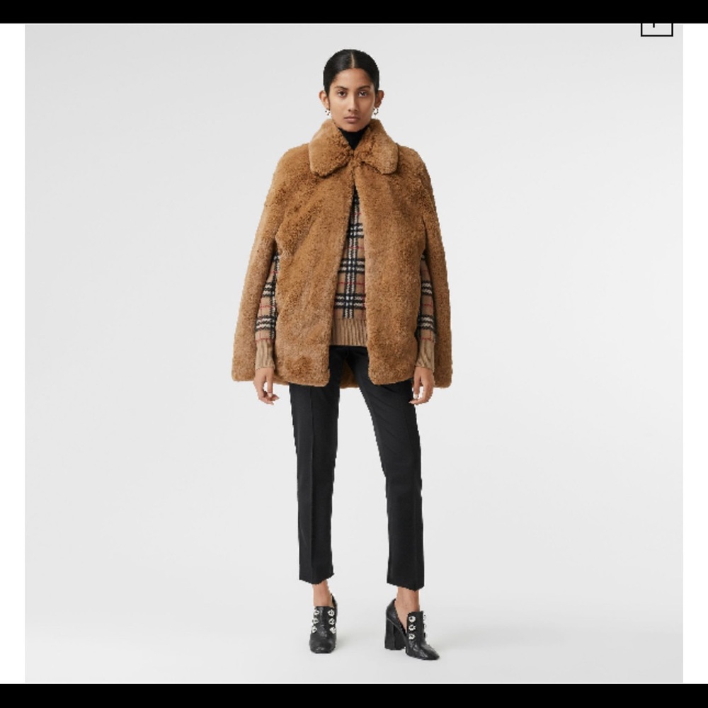 Burberry fur coat